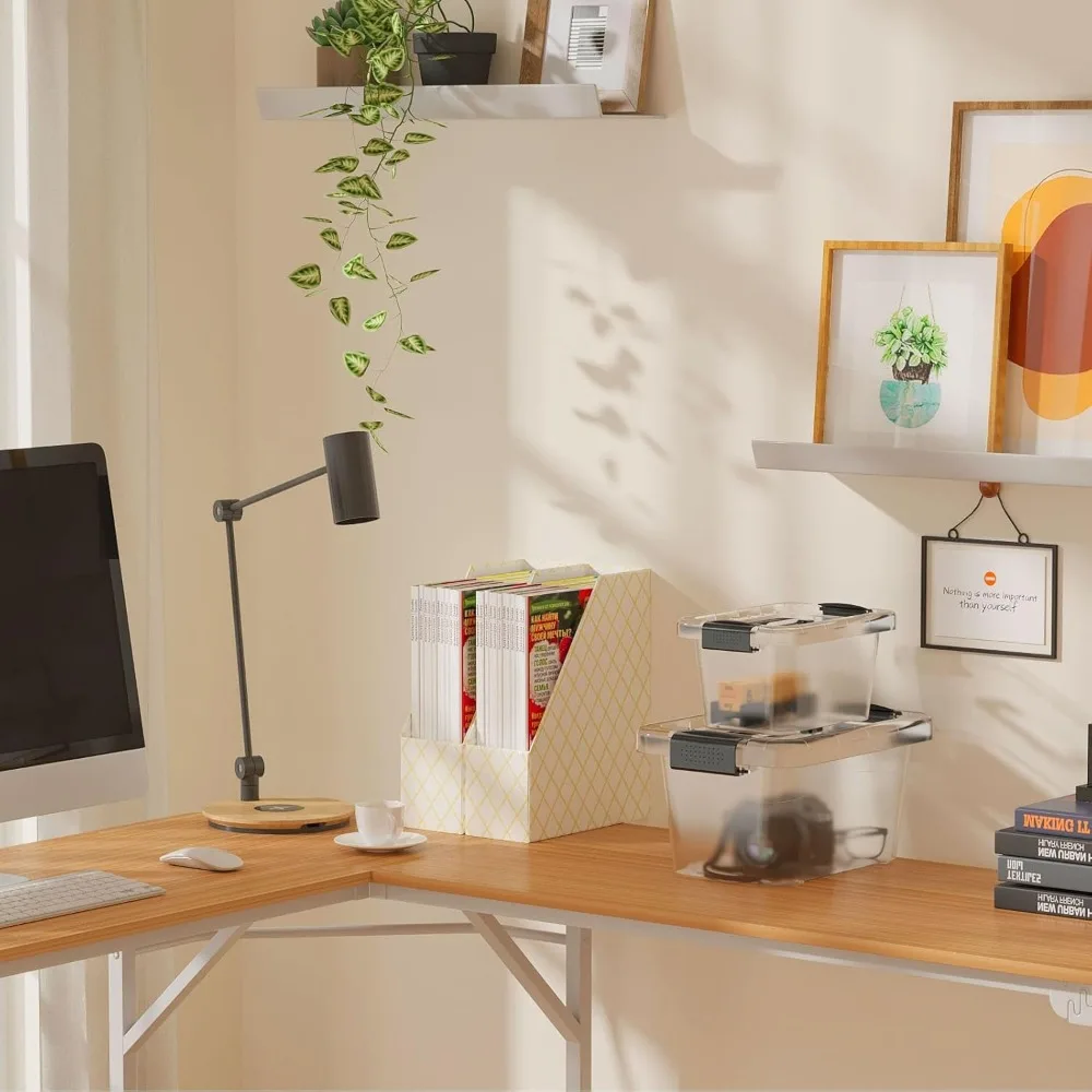 

Plastic Storage Bin, Stackable and Nestable Storage Boxes with White Lids and Secure Latching Buckles, Large Storage Container