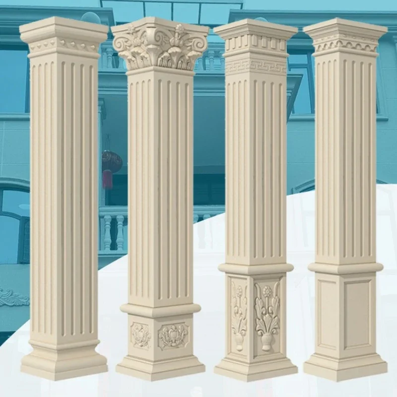 Roman column square pillar mold cement square pillar model European villa gate square building formwork decoration