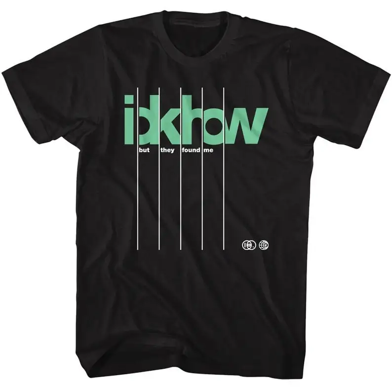 

IDKHow Men's T Shirt Spliced Logo American Indie Pop Graphic Tees