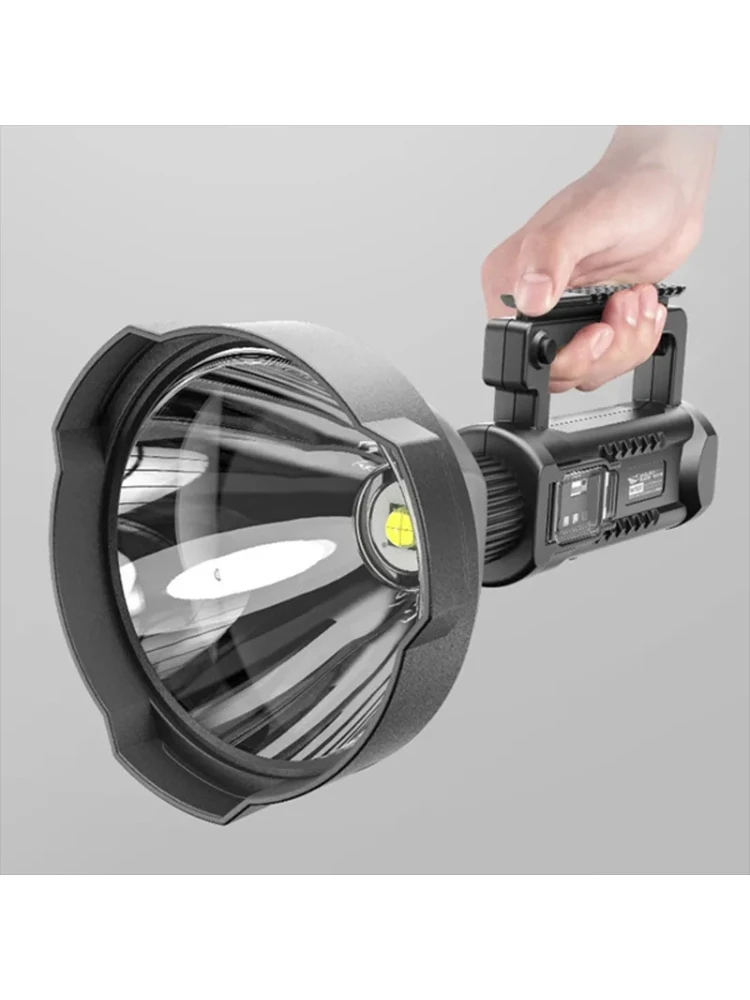 

Portable Powerful LED Flashlight Mountable Bracket Handheld Searchlight USB Rechargeable Spotlight Waterproof Torch Light