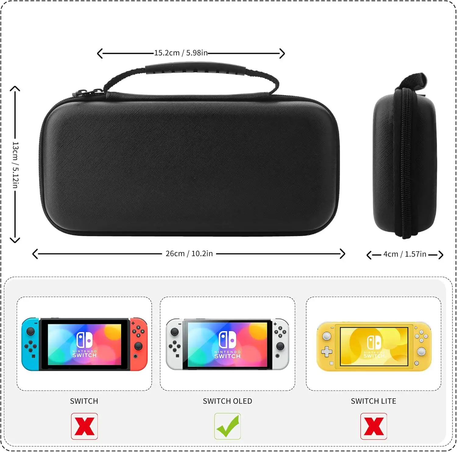 Switch 1 Portable Carrying Case Lightweight Large Capacity Waterproof Console Accessory Protection Car Bag