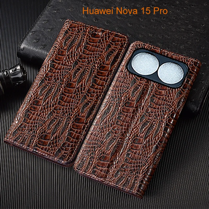 

Dragon Claw Genuine Leather Flip Case For Huawei Nova 14i 15 Pro Ultra Phone Cover Card Cases Scratch Proof