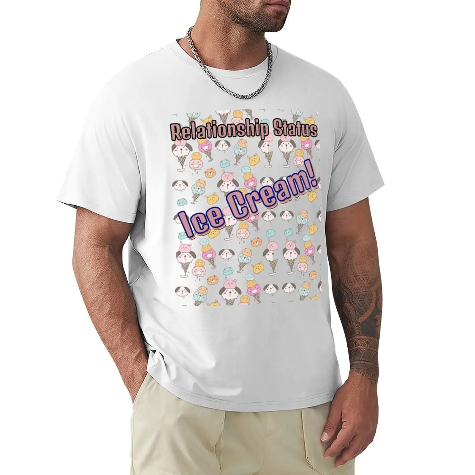 Relationship Status Ice Cream Quotes - National Ice Cream Day T-Shirt new edition blacks T-shirt men