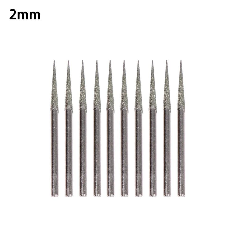 10Pcs 1-4mm Engraving Tool Heads Polishing Nozzle Diamond Grinding Head Needle Engraving Carving Polishing Tools