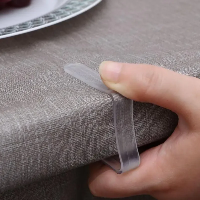 10 قطعة مفرش المائدة شفافة مكافحة زلة كليب تحديد مشبك المنزلية الجدول الزاوية مفرش المائدة كليب تحديد جهاز مشبك بلاستيكي #2