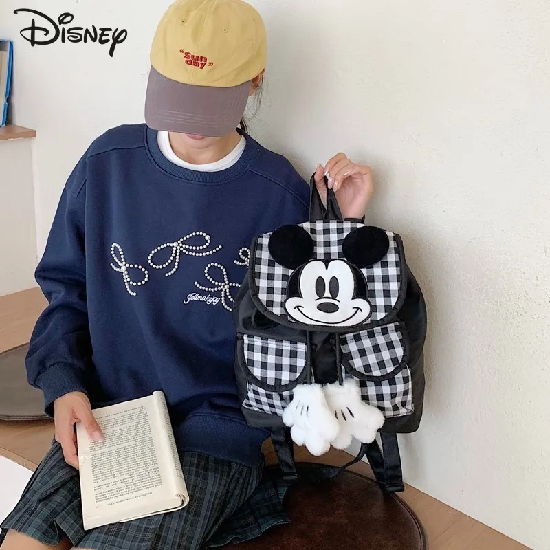 

Mickey 2025 New Women's Backpack Fashion High Quality Student Backpack Cartoon Versatile Large Capacity Girls' Travel Backpack