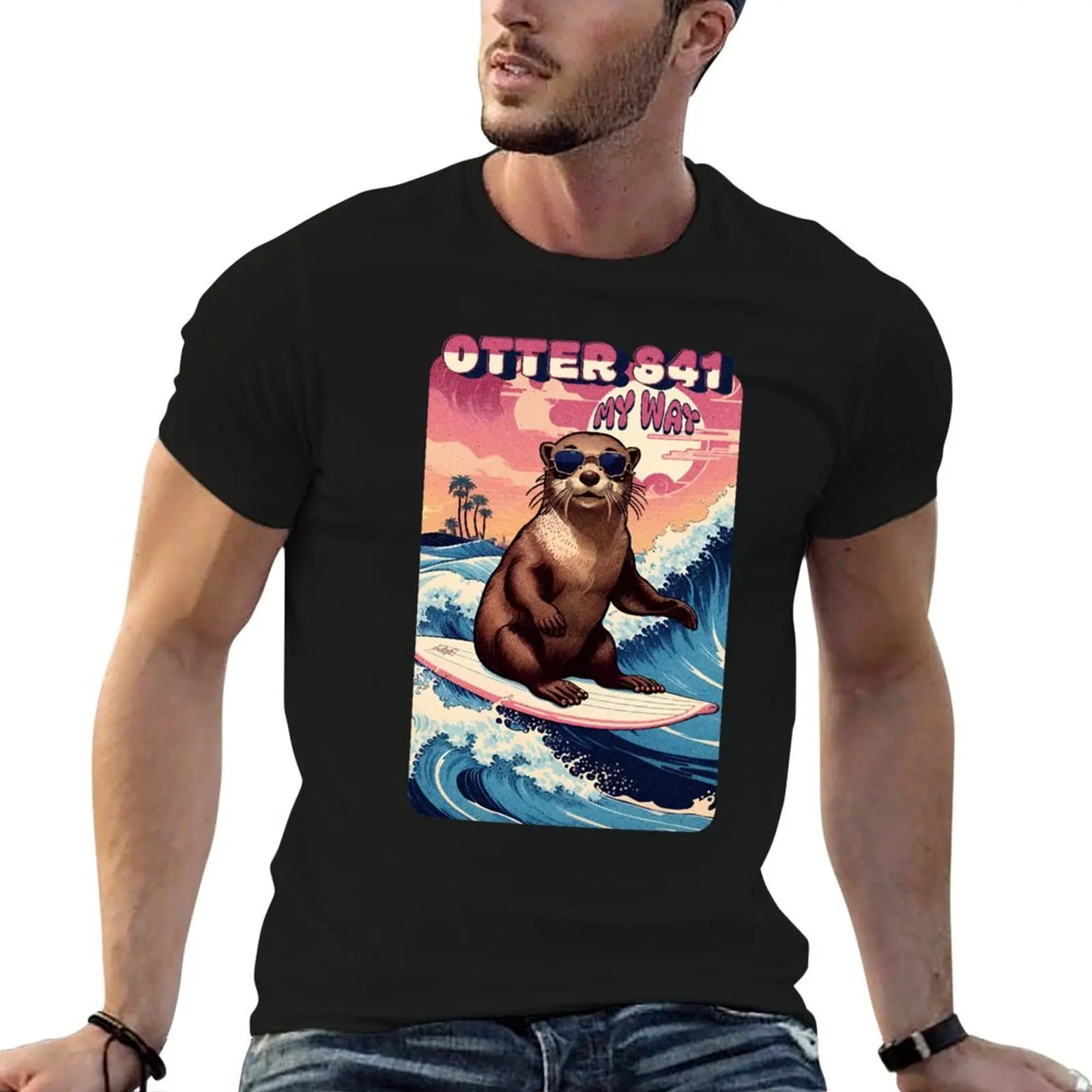 Otter 841 surf ,My Way Team 841 T-Shirt Big Size Simple T-Shirt