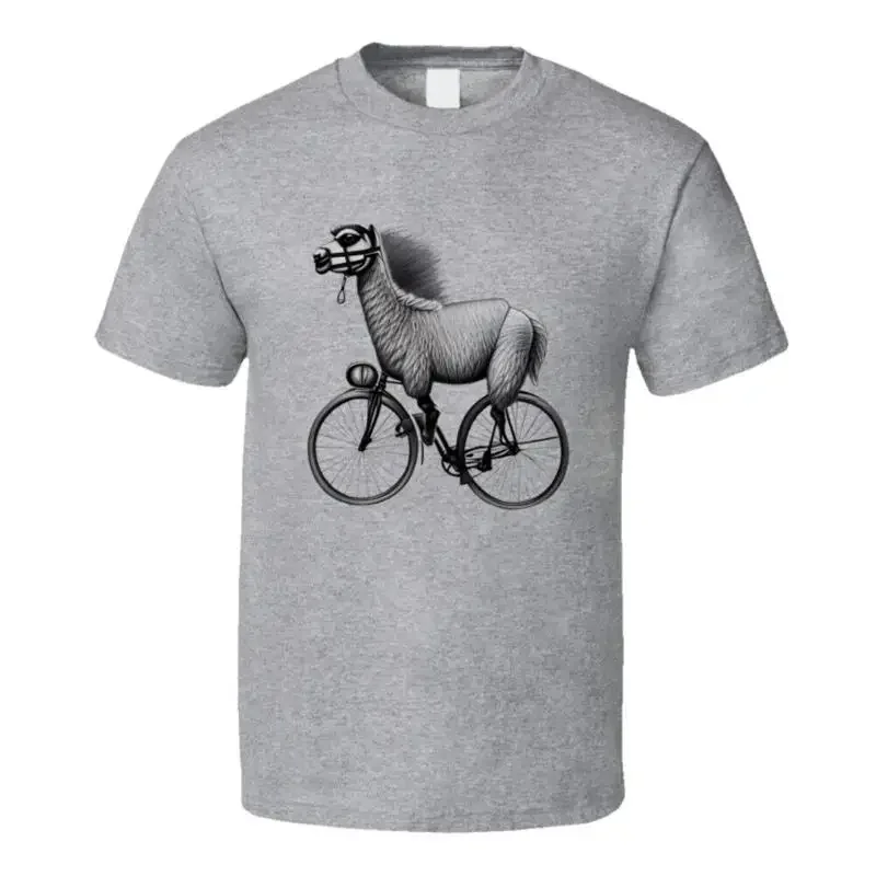 Llama Riding A Bicycle T Shirt