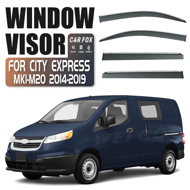 For Chevrolet Chevy City Express Car Window Visor Awning Shelters Windshield Side Window Rain Sun Shade Accessories Car Styling