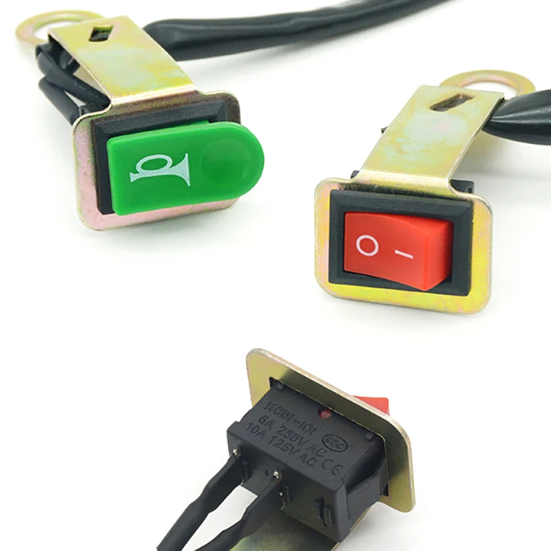 Motorcycle Electric Bicycle Universal Handlebar Refit Horn Switch ATV Scooter Dirt Bike Individual Horn Switch Plastic Button