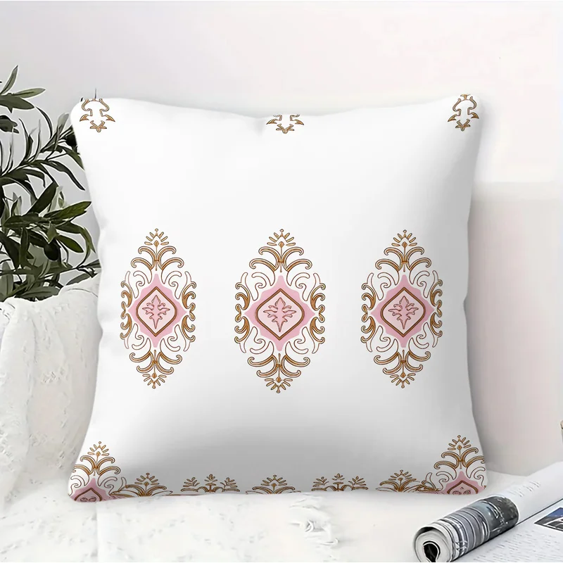 European Retro Square Throw Pillow(With Pillow Insert),Vintage Palace‑Style Print,Ideal Cushion Gift For Sofa&Bedroom&Home