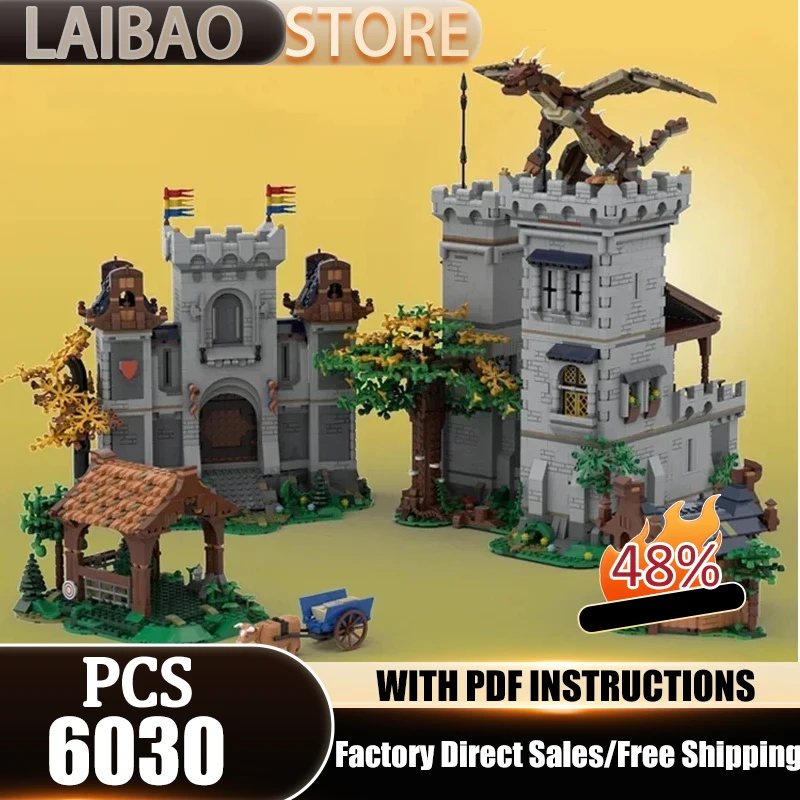 

Medieval Castle Model Moc Building Bricks Fortress Exploration Technology Modular Blocks Gifts Christmas Toys DIY Sets Assembly