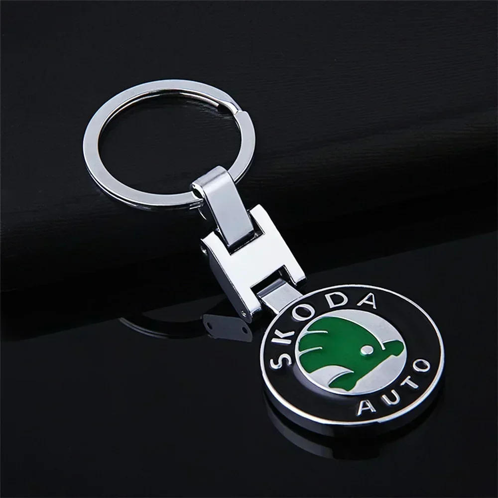 Car Keyring Keychain for Skoda Yeti Fabia Superb Kodiak Karoq Kamiq Rapid Kodiaq 1 Octavia A5 Spaceback Auto Logo Key Ring Chain