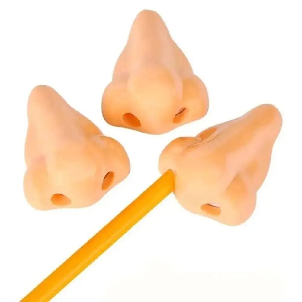 2pcs Nose Shape Nose Pencil Sharpeners School Supplies Funny Gift Student Stationery Light Weight Double Hole