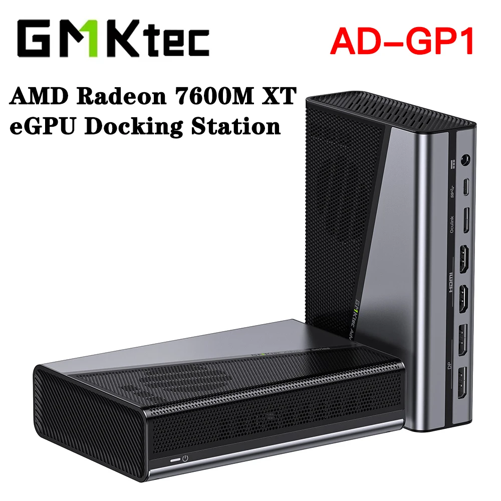 بطاقة الرسومات GMKtec AD-GP1 AMD Radeon 7600M XT محطة إرساء وحدة معالجة الرسومات الخارجية Oculink USB4 لقاعدة eGPU ذات الأداء النهائي