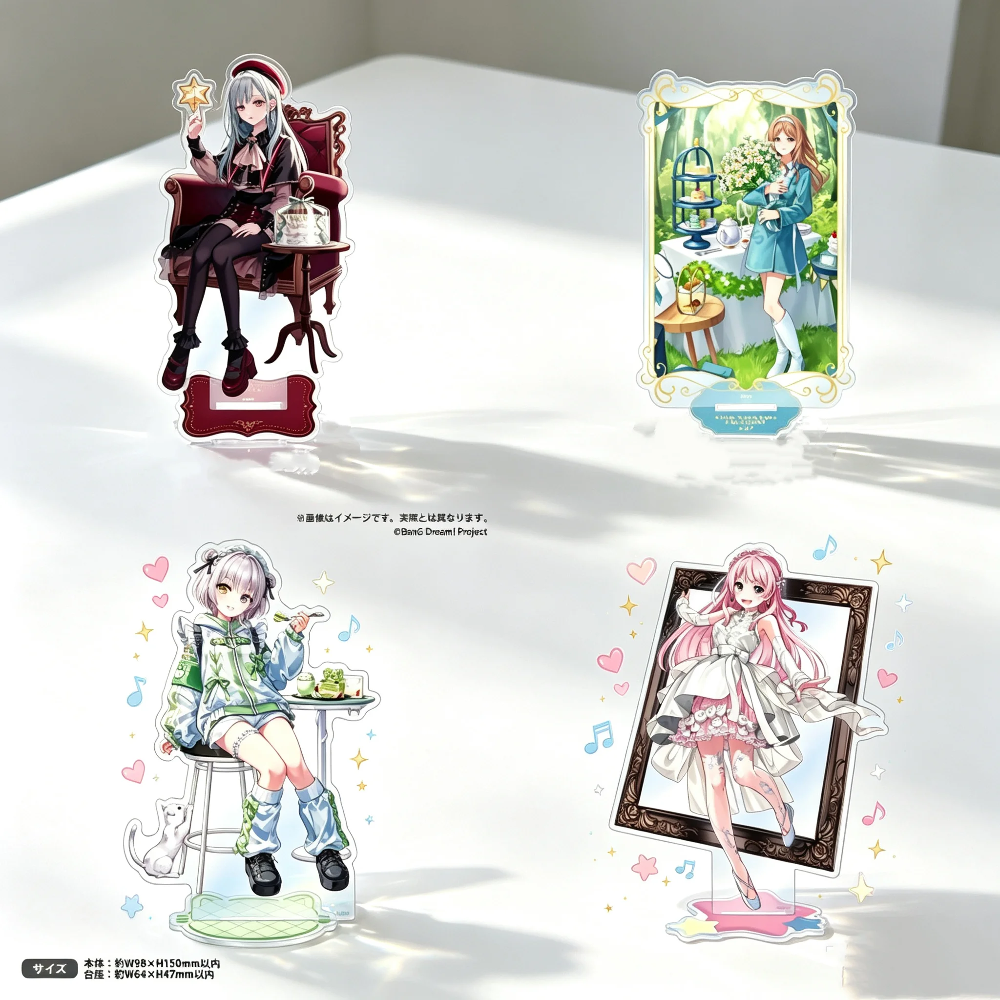 HOT 15cm Anime BanG Dream Acrylic Stand Modlel Desktop Decoration Game Collectible Ornament Gift For Fans High Pixel Keychain