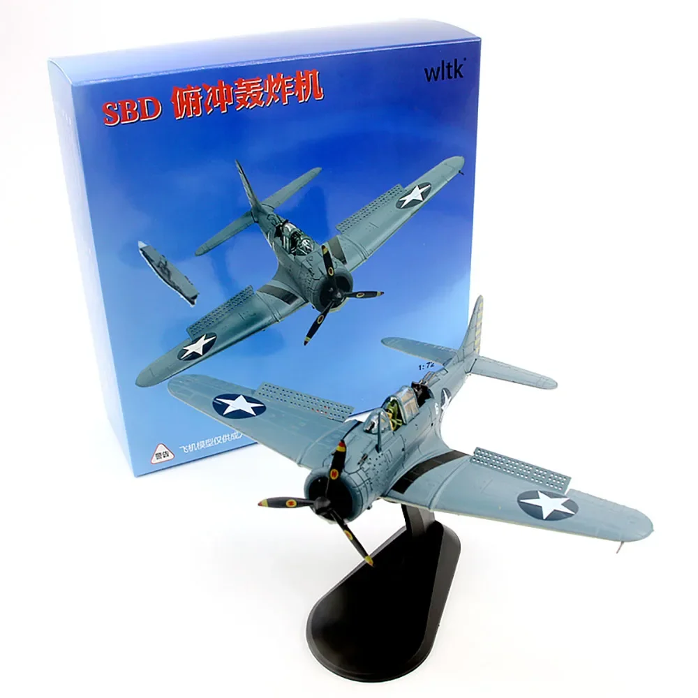 Diecast WLTK Sun Blaze US Navy SBD Dreadnought Dive Bomber Midway Naval Battle Final Model 1/72 Alloy&Plastic Airplance Gift