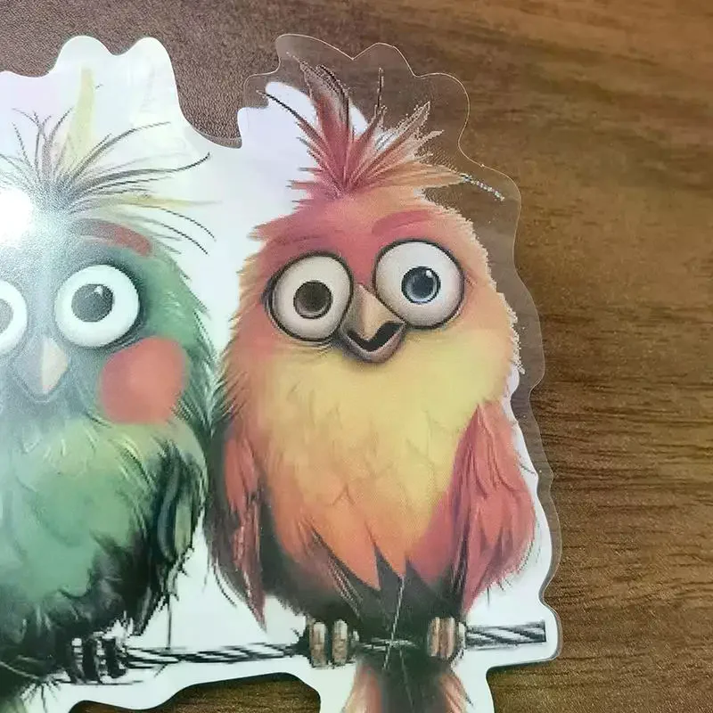 Funny Cartoon Bird Stickers Cute Waterproof PVC Decals For Car Window Glass Self-Adhesive Removable Home Decor Stickers