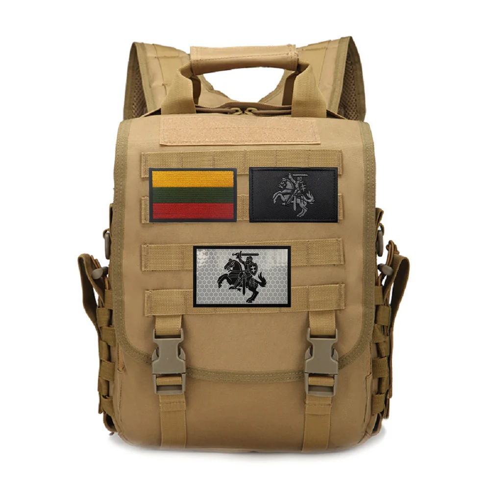 Lithuanian Flag IR Reflective Badge CP Camouflage Cloth Flag Embroidered Bag Accessory Backpackpatches for Clothing