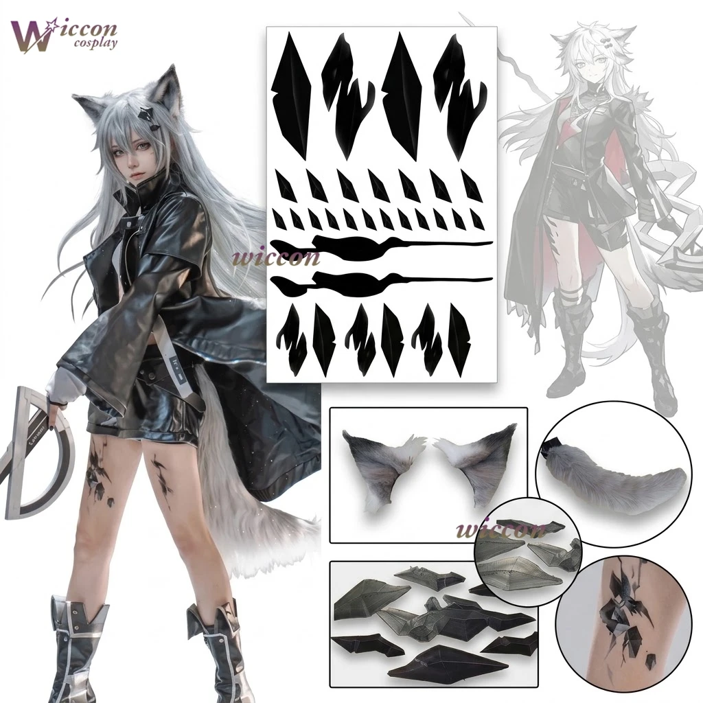Cos C COS Arknights Lappland The Cadenza Wasteland Ver Набор аксессуаров для ног для косплея, реквизит персонажа из игры Originium, косплей по комиксам.