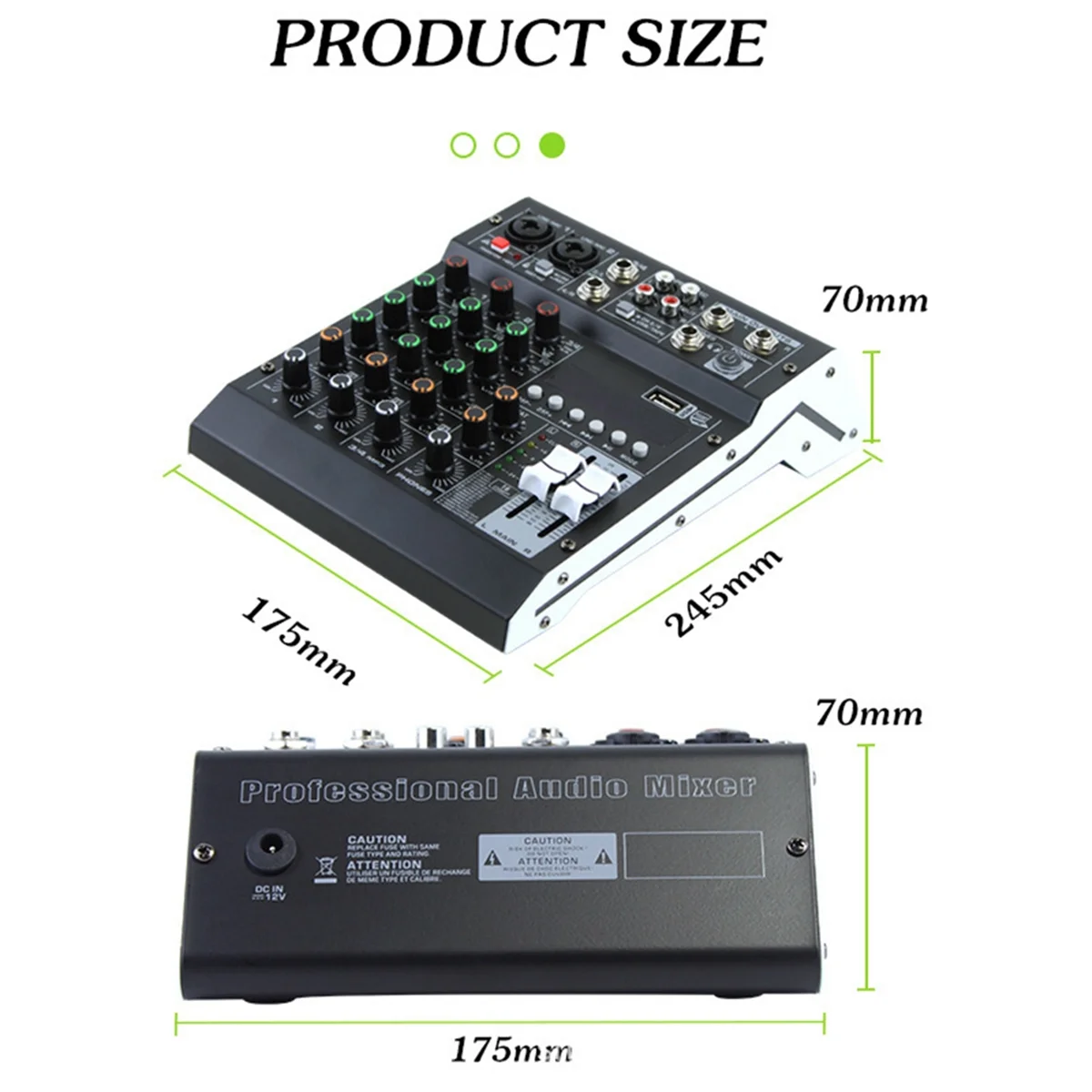 HM-4M 4 チャンネルスタジオオーディオミキサーサウンドミキシングコンソール PC 録音 DJ ステージファミリー KTV キャンパススピーチ会議用