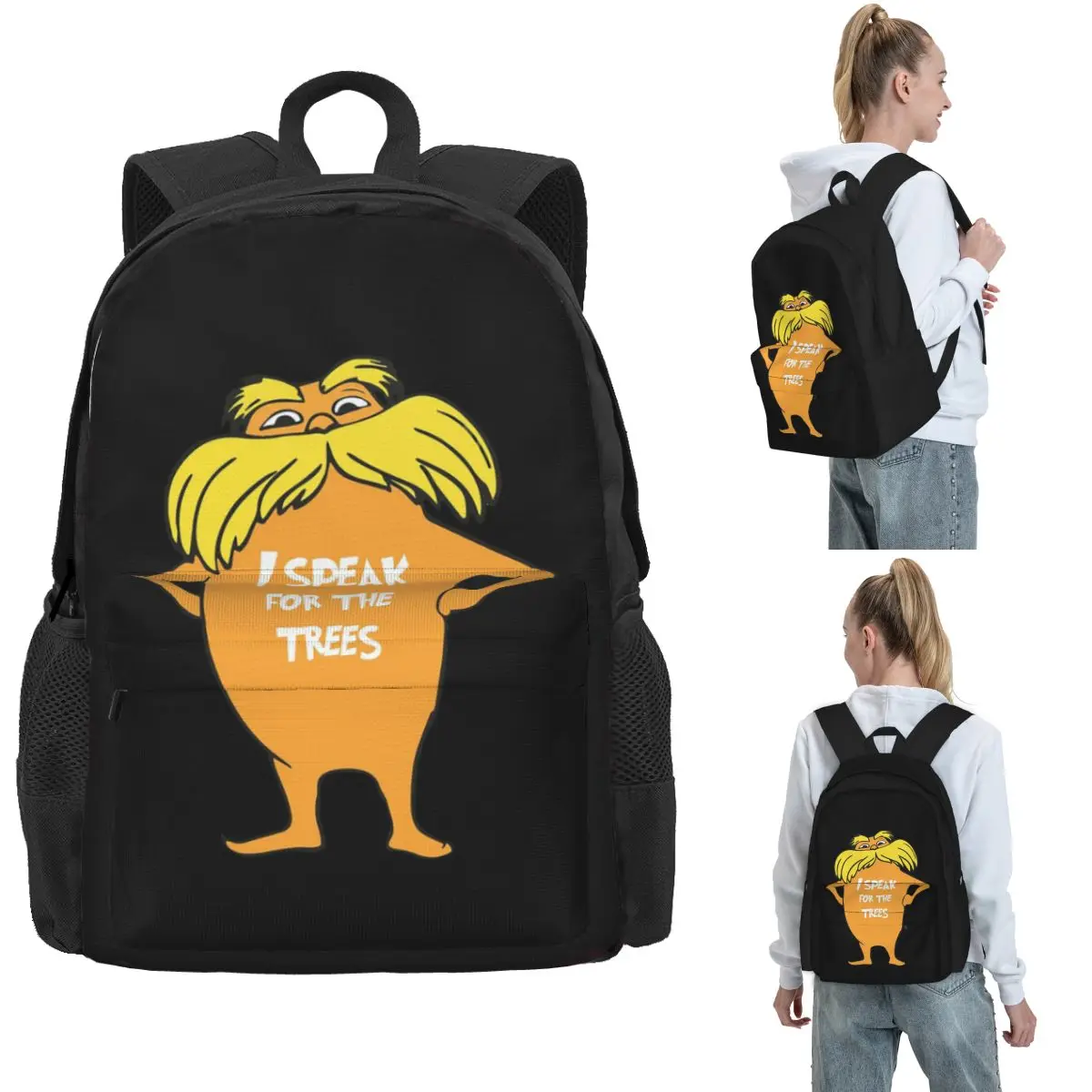 

Lorax I Speak For The Trees So Cute Backpack Hot Sale Daypack Large Capacity Kids BookBag School Bag Shoulder Bags for Men Women