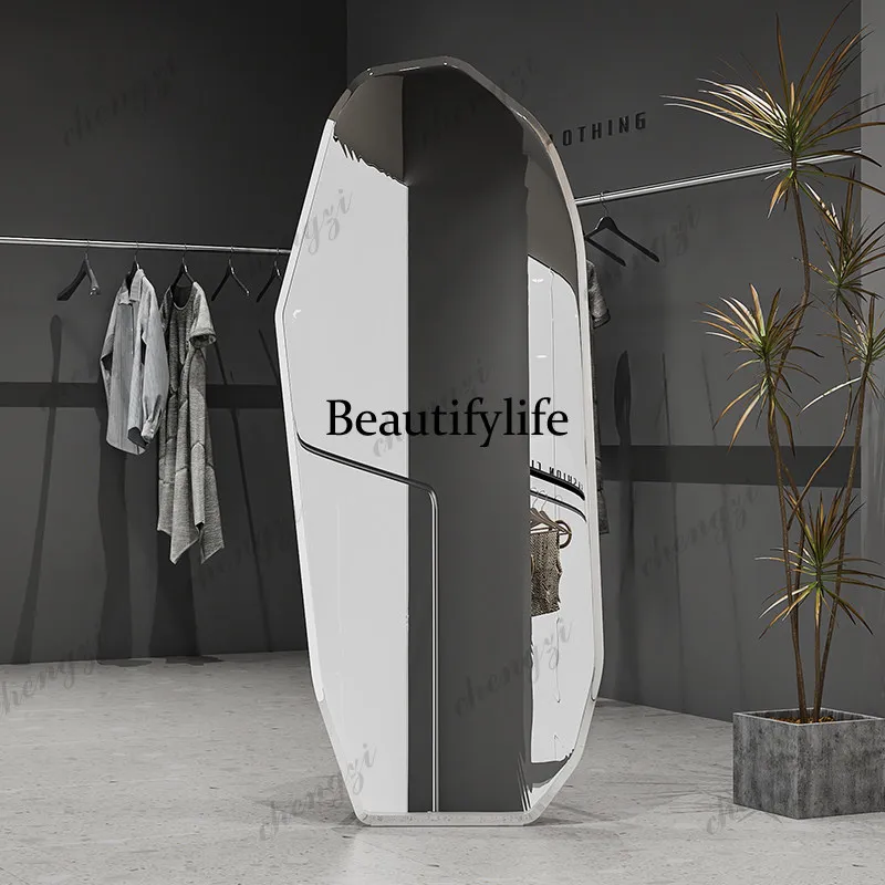 Oval Luxury Decorative Mirrors Floor Apartment Design Standing Mirrors Full Body Bedroom Princess Specchio Home Decorations