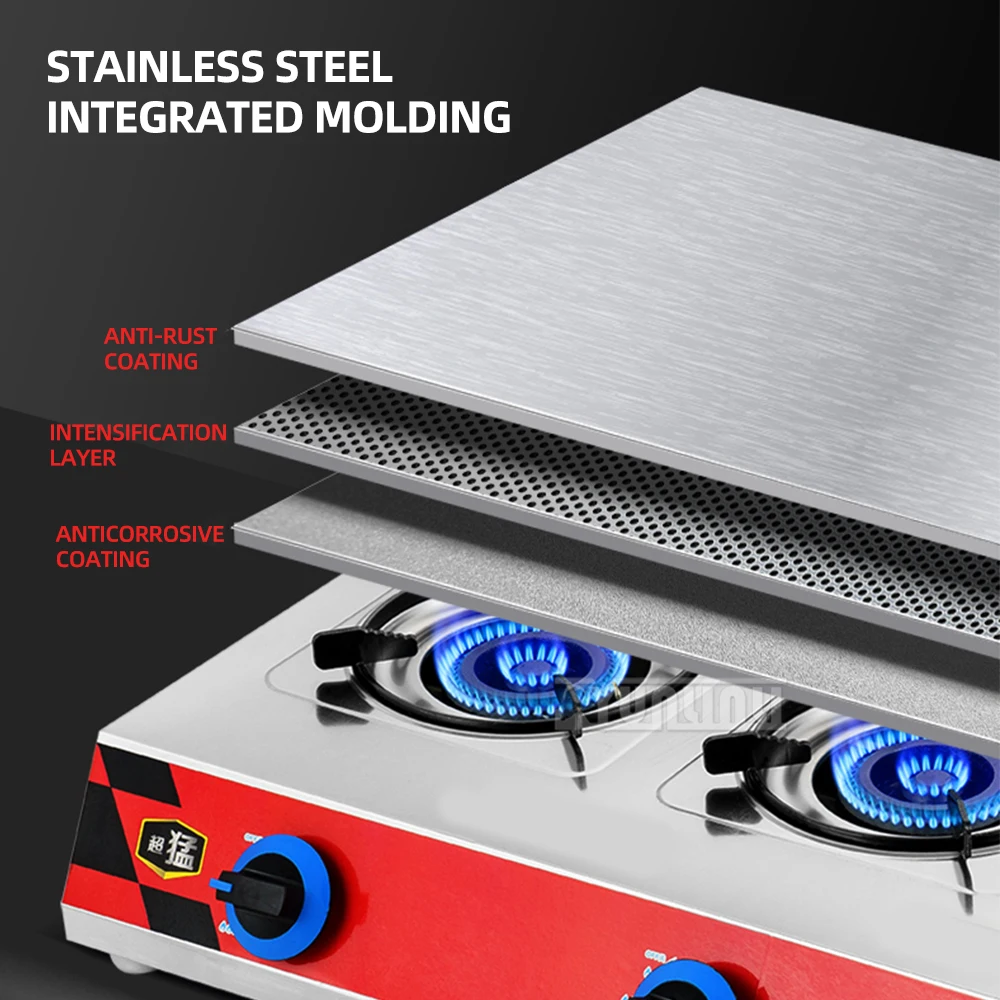 Estufa de Gas Natural de escritorio, 4 quemadores, gas licuado, cocina