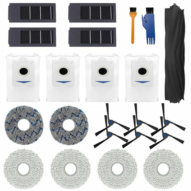 

A11I Accessories Set Compatible For Ecovacs Deebot X2 Omni Replacement Parts Main Brush, Side Brushes, Filters, Mops, Dust Bags