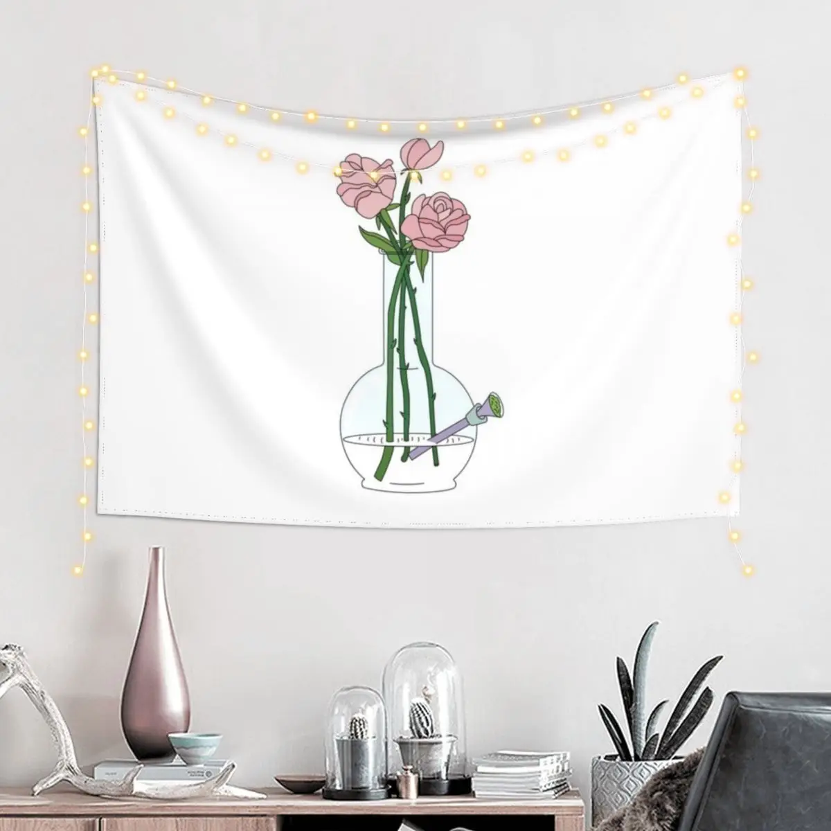 Roses and Bong Tapestry Bed Room Decoration Decoration Pictures Room Wall Tapestry