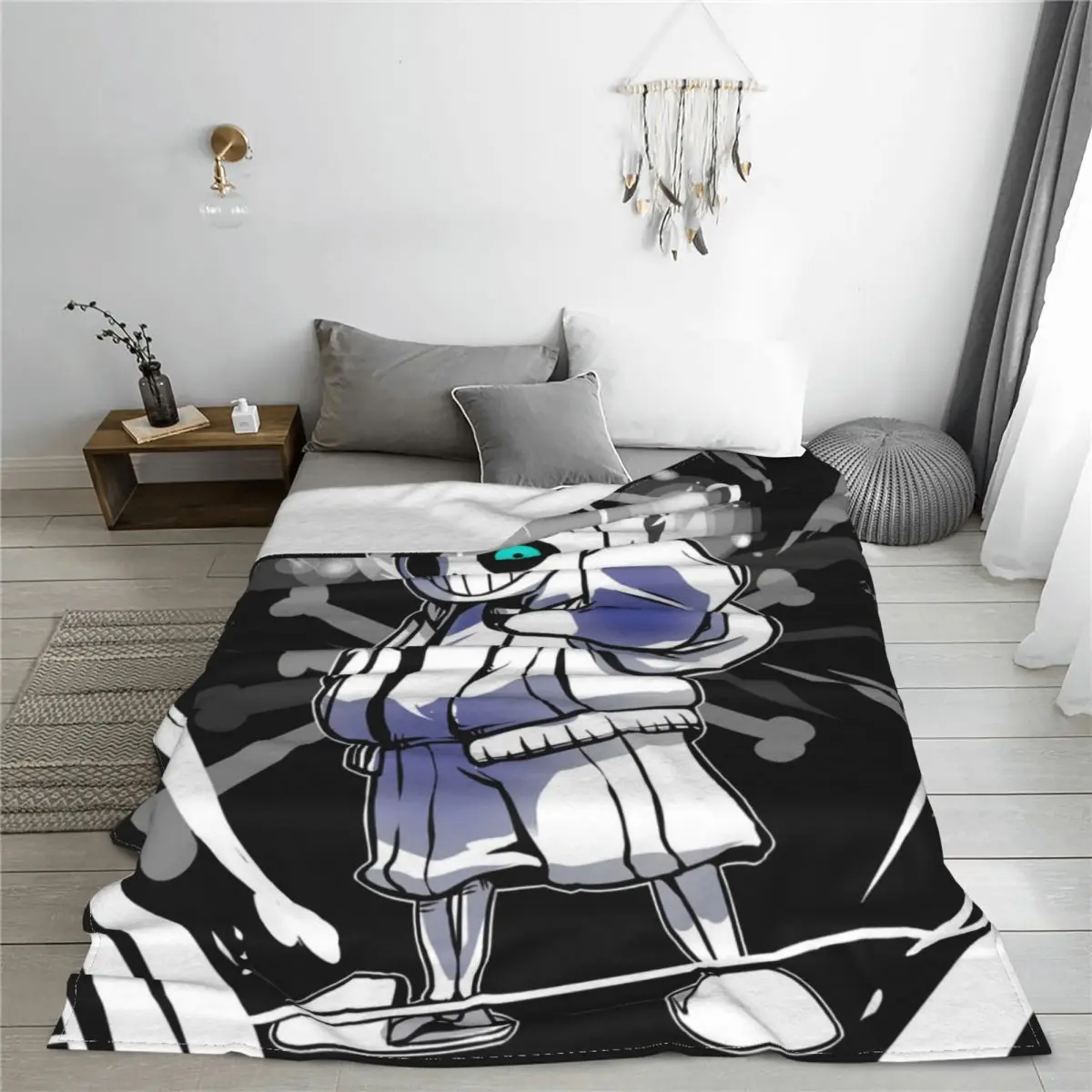 Undertale Sans Blanket Soft Fleece Spring Autumn Warm Flannel Game Anime Throw Blankets for Sofa Outdoor Bed Quilt