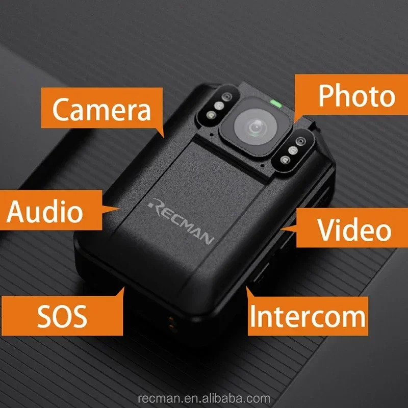 2026/4G LTE HD Body Camera 3100Mah Battery Ip67 Waterproof Shockproof Light weight Data-Encrypt For Law Enforcement Video Record