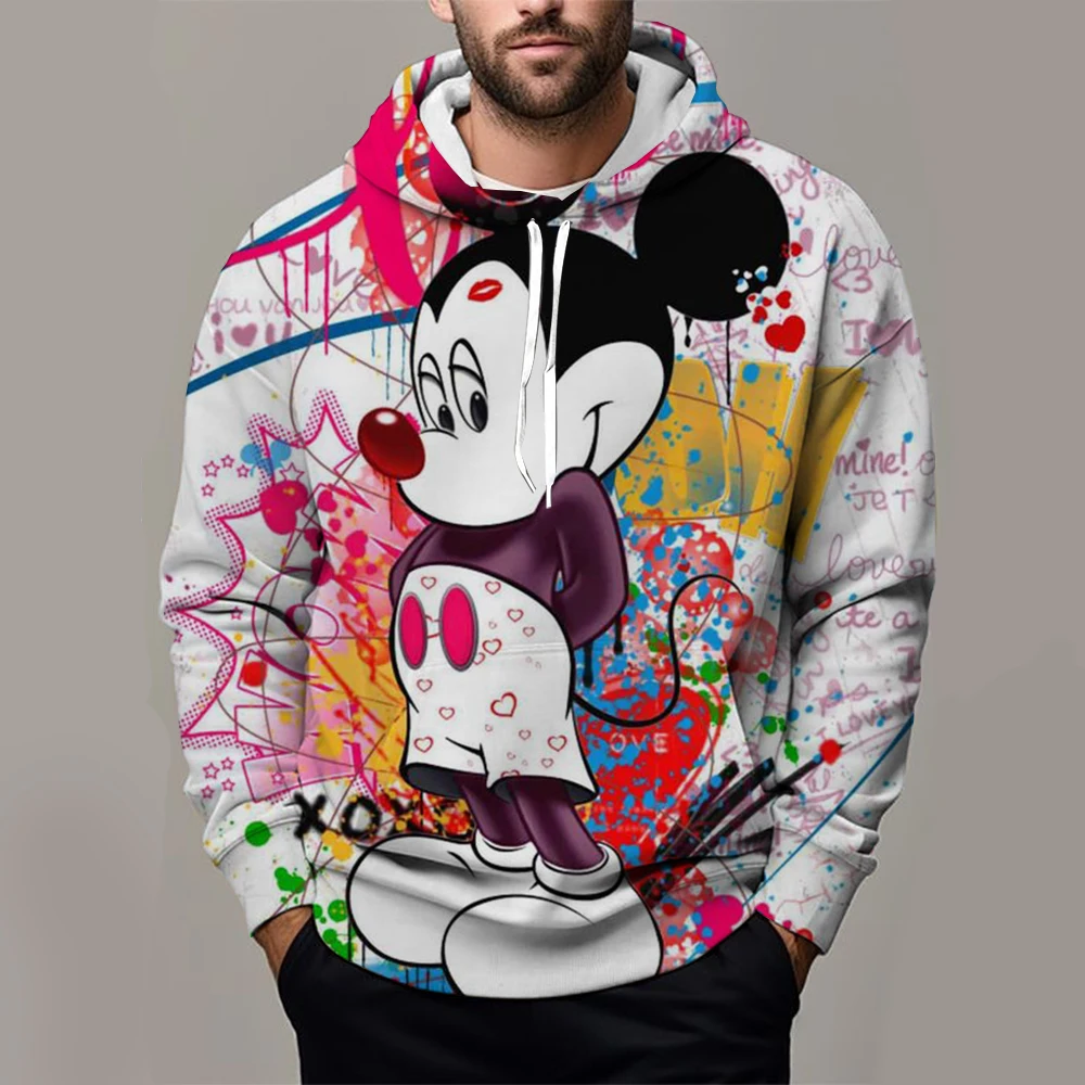 Disney Mickey Minnie Mouse Hoodie Sweatshirts Men Women Fashion Casual Cool Pullover Boys Girls Harajuku Streetwear Hoodies