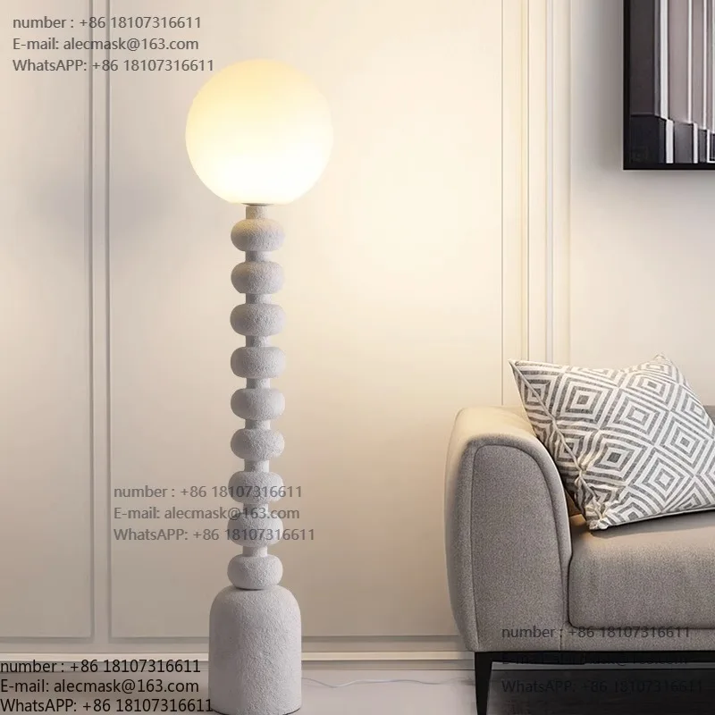 

Wabi sand wind living room floor lamp Nordic Internet celebrity sofa next to gourd floor lamp creative ball bedroom floor lamp