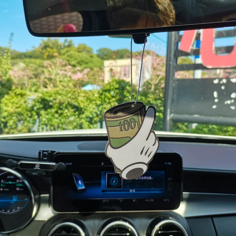 Car Air Freshener Dollars Hanging Rearview Mirror Perfume Flavoring Money Pattern Solid Paper Aromatherapy Pendant JDM Accessory - Image 4