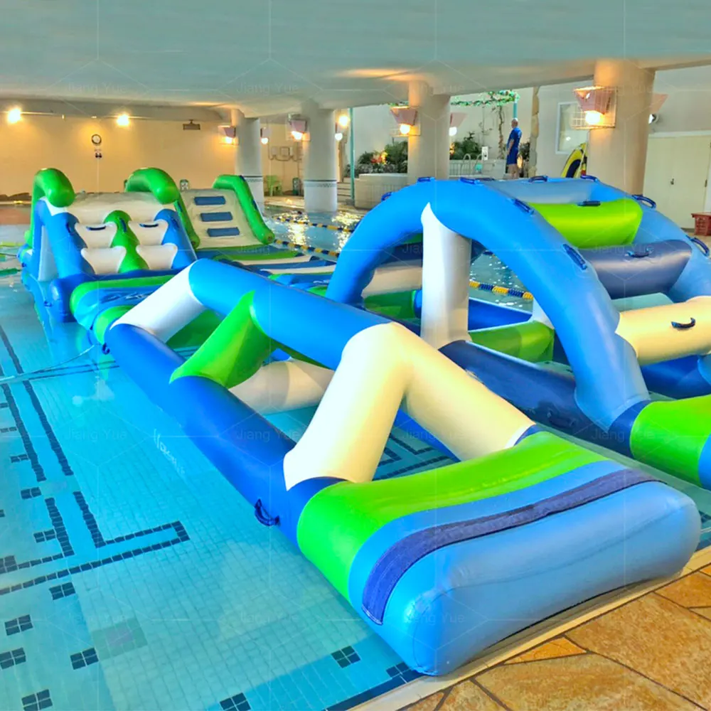 Pista de Obstáculos Inflable Acuática Pequeña para Interiores y Exteriores, Precio de Fábrica, para Niños y Adultos, Pista Acuática Inflable para Piscina