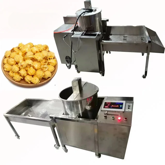 Industrial Full Automatic Caramel Sweet Popcorn Machines Commercial Snack Pop Kettle Corn