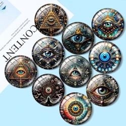 Mystic Magic Eye 12mm/18mm/20mm/25mm Round photo glass cabochon demo flat back Making findings