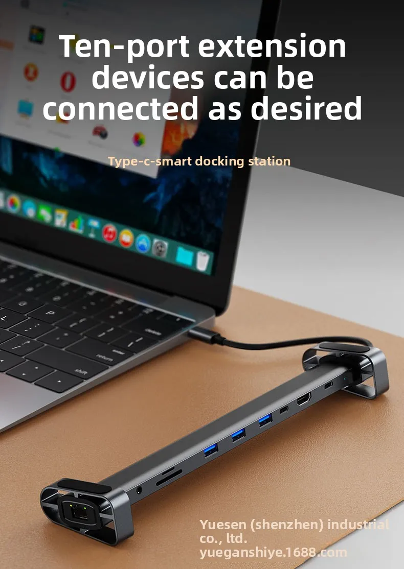 Typ-C Dockingstation Mac Multi-Port Laptop Expander 11-in-1 Dockingstation – Detail 10