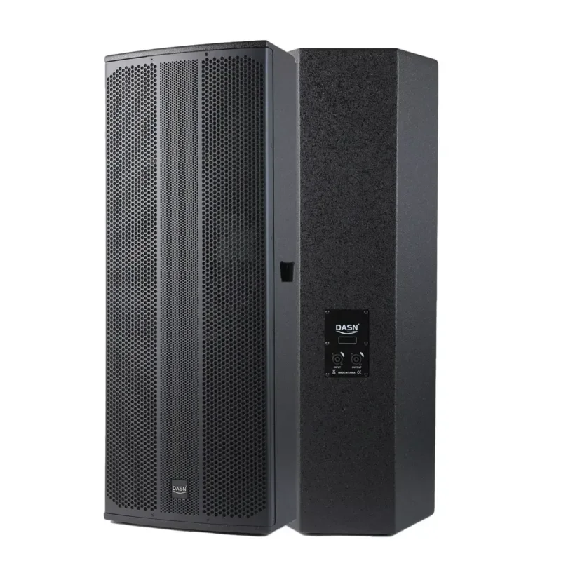 for Dahn H215 Dual 15 inch 500W RMS Passive DJ Stage Home Theater Full Range Wood Cabinet Sound System Professional Speakers