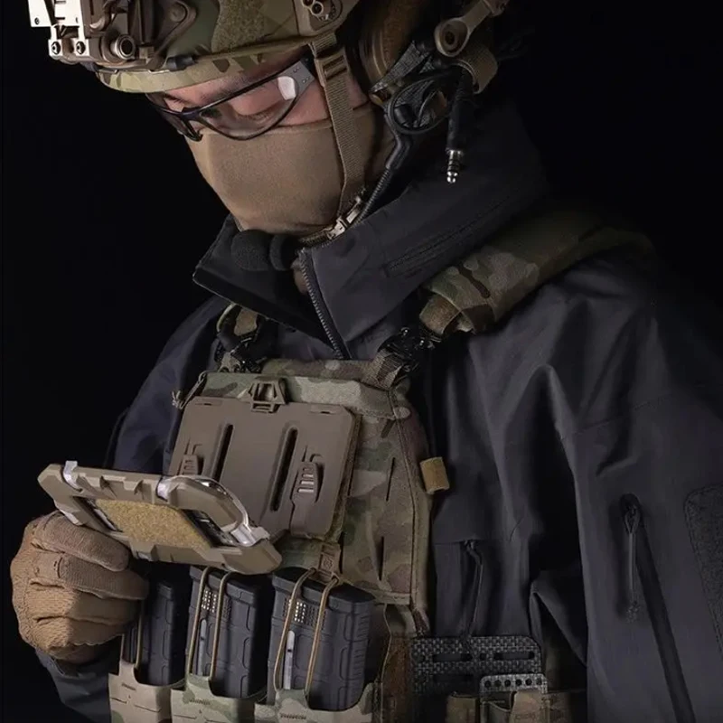 Tactical MOLLE Phone Holder, Folding Navigation Board, Cellphone Hold Gear, Airsoft Hunting Vest Accessories, Flip Lite