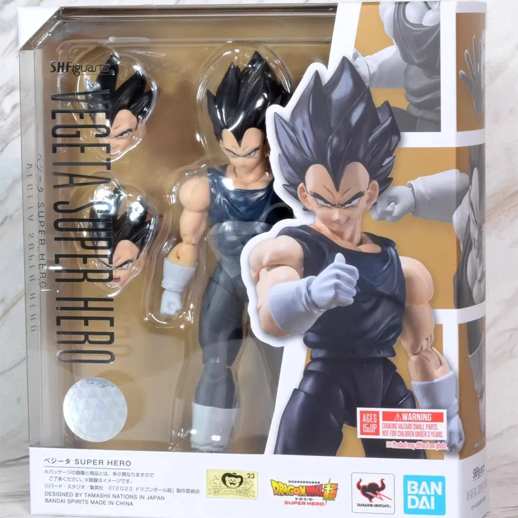 

Dragon Ball Bandai S.H Figuarts Black-Haired Vegeta Super Hero Theater Bida Movable Stock Figure Model Collect Ornaments Gifts