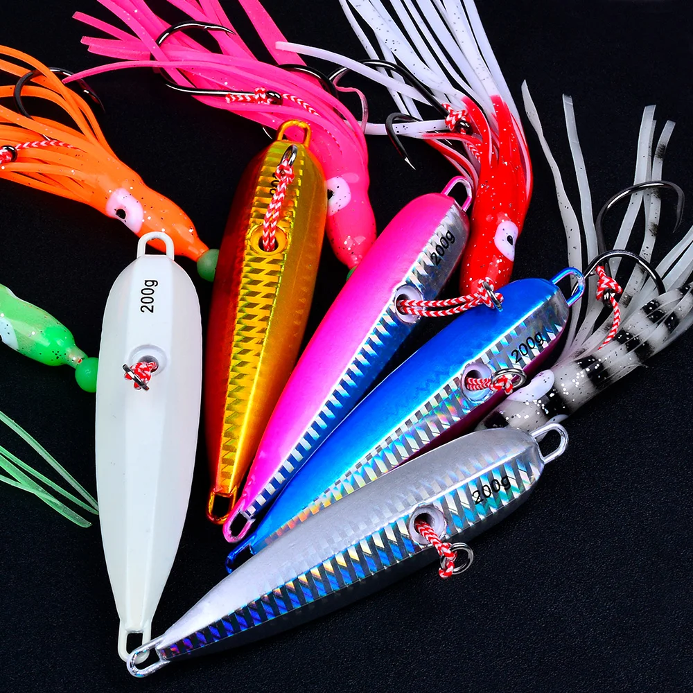 Proberos 1PC Slow Pitch Jigging-Köder, Doppelhaken, im Dunkeln leuchtender Slow Jig-Angelköder für das Offshore-Salzwasser-Bootsangeln – Detail 11