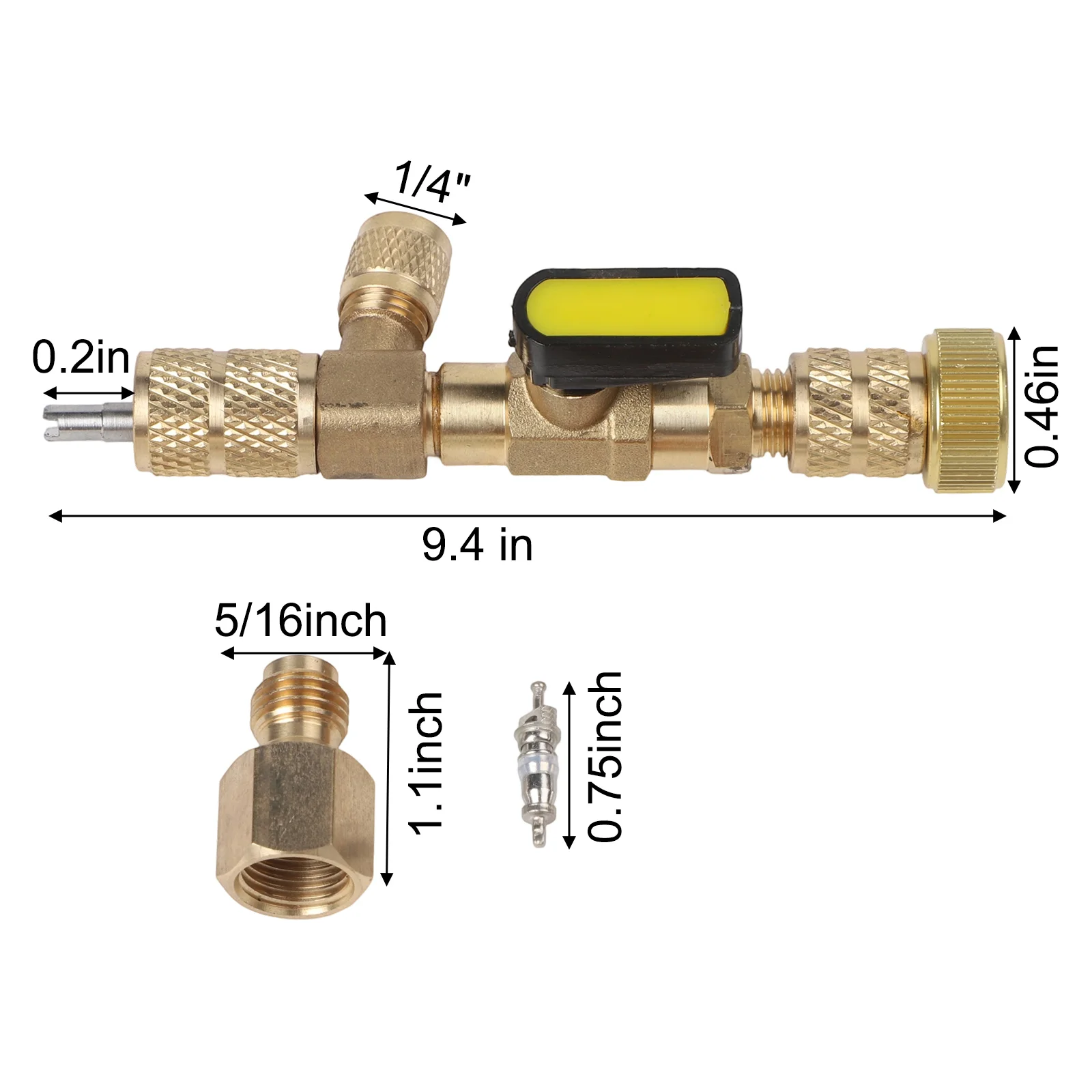 For HVAC Maintenance Color: Yellow HVAC Repair Tool Air Conditioning Tool Anti-Slip Design Copper Construction For R134A