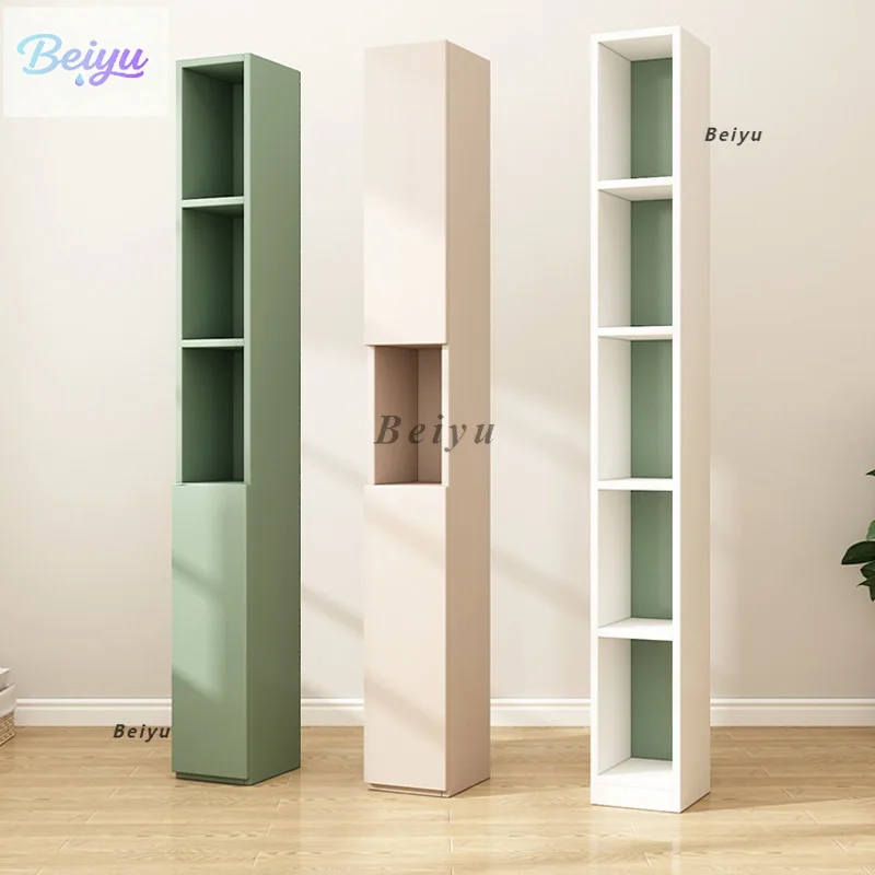 Customized narrow slit bookshelf, living room, bedroom, storage, storage, small bookcase corner, floor-to-wall angle