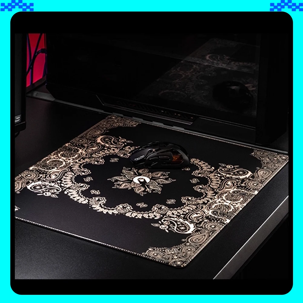

Angry Miao AM шелковик стеклянный коврик для мыши Пейсли коврик для мыши 490x420 мм гладкий игровой коврик для мыши ПК геймер аксессуары подарки