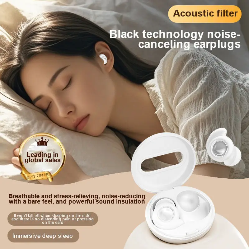 سدادات الأذن للنوم وإلغاء الضوضاء وسدادات الأذن المصنوعة من السيليكون الناعم لتركيز السفر للحفلات الموسيقية لحماية السمع #2
