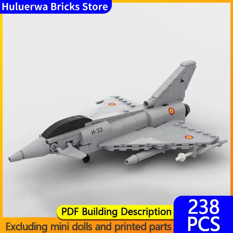 Military Aircraft Model MOC Building Bricks Eurofighter Typhoon Modular Technology Gifts Holiday Assemble Children Toys Suit