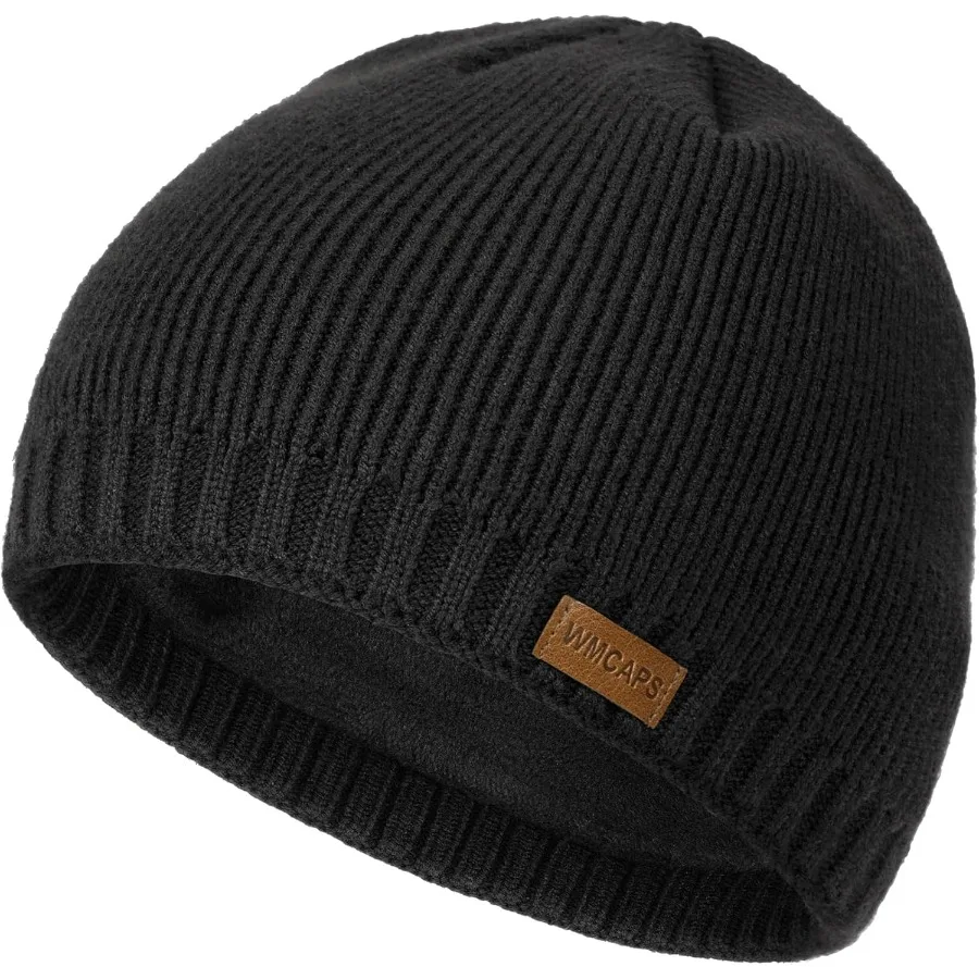 

Wmcaps Winter Hats for Men Women Fleece Lined Knit Beanie Warm Soft Stocking Cap for Cold Weather Outdoor