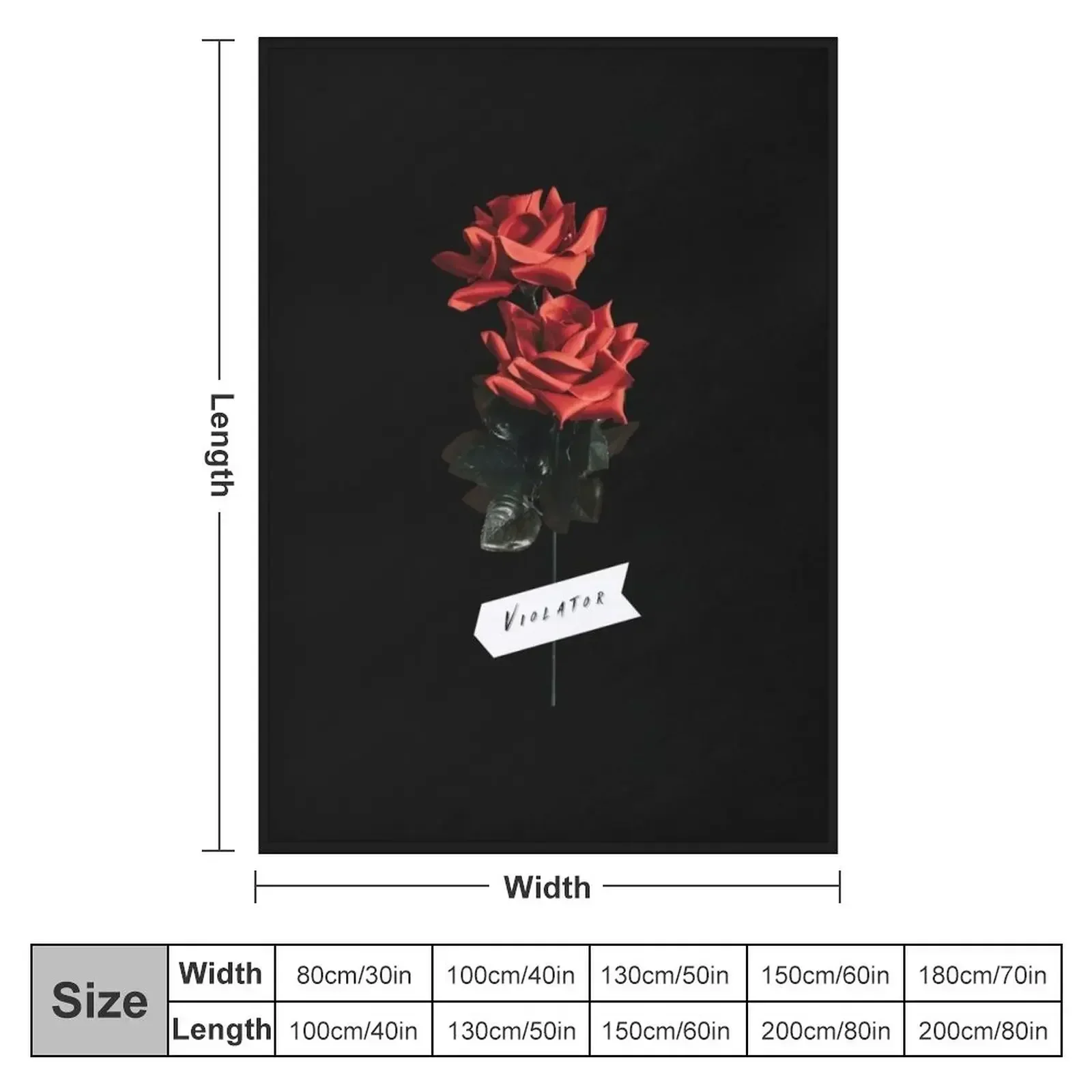 dm, violator aesthetic rose design Throw Blanket couch cozy soft plush fuzzy picnic outdoor blanket